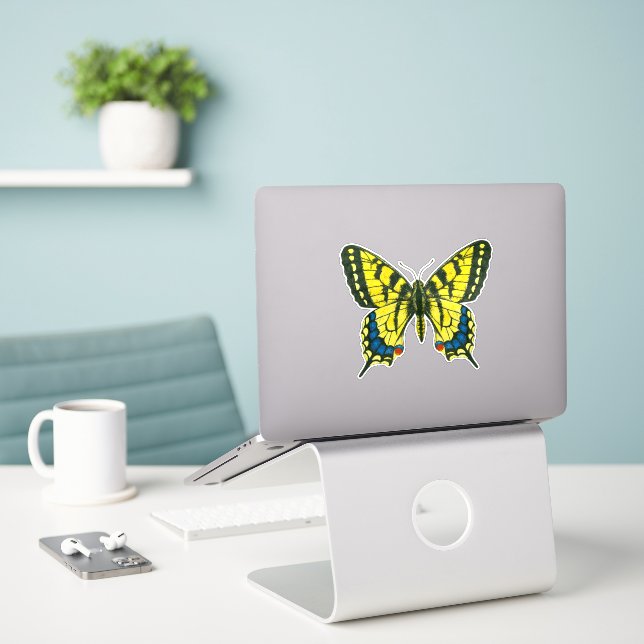 Tiger swallowtail butterfly (Laptop On Desk)