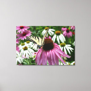 Tiger Swallowtail Butterfly Flower Canvas Print