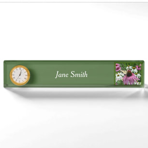Tiger Swallowtail Butterfly Flower Desk Nameplate