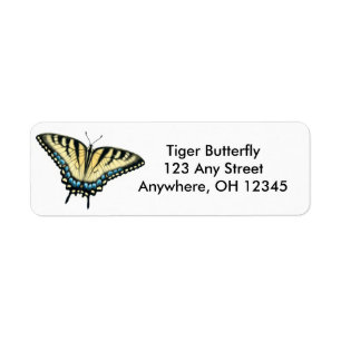 Tiger Swallowtail Butterfly Label