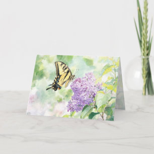 "Tiger Swallowtail Butterfly on Lilac" Card