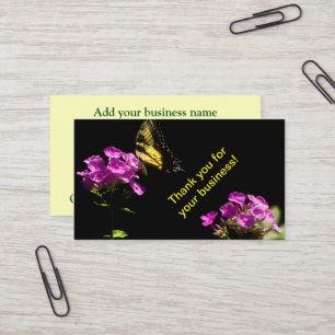 Tiger Swallowtail Butterfly On Phlox in Summer Business Card