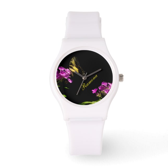 Tiger Swallowtail Butterfly on Wild Phlox Watch (Front)