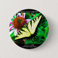 Tiger Swallowtail Button (transparent white)