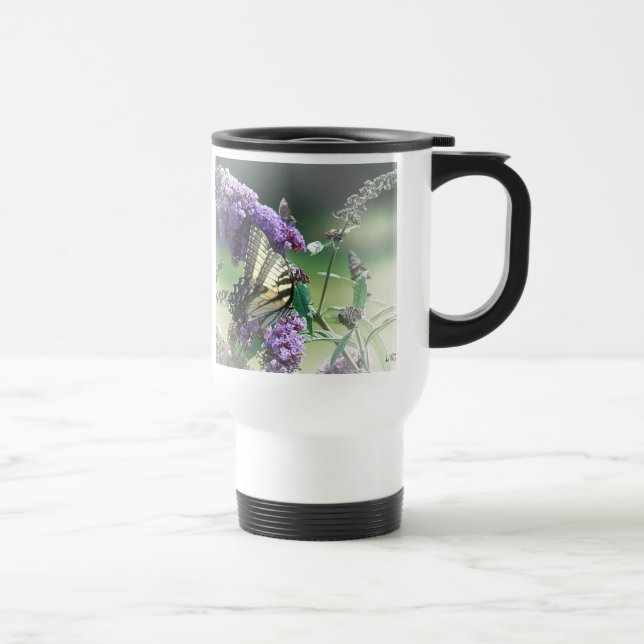 Tiger Swallowtail & Friend Travel Mug (Right)