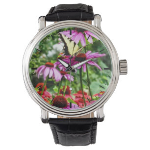 Tiger Swallowtail On Coneflower Watch