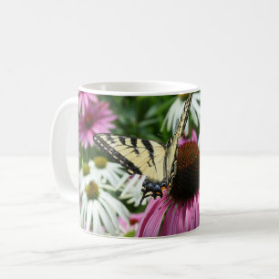 Tiger Swallowtail papillon Coneflower Coffee Mug