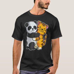 Tiger Tabby Cat & Panda Cute Animals For Women Cud T-Shirt