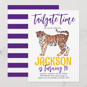 Tiger Tailgate Birthday Invite