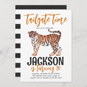 Tiger Tailgate Invitation d'anniversaire