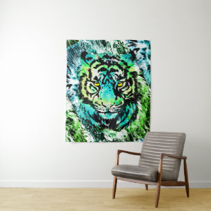 Tiger Tapestrie - Colourful Tiger Eyes Tapestry