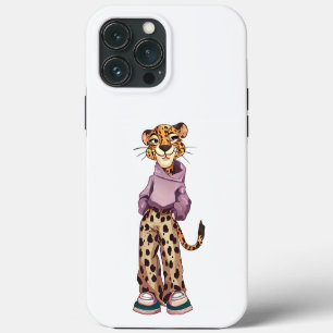 Tiger teen girl cartoon fun iPhone 13 pro max case