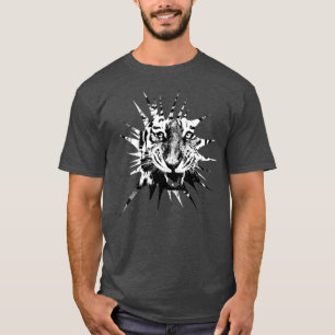 Tiger Template Modern Elegant Charcoal Heather T-Shirt
