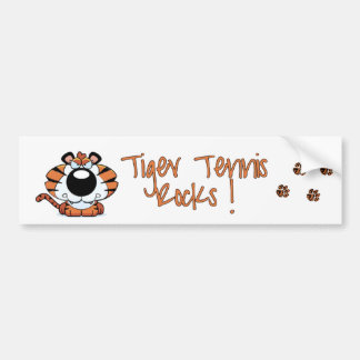 Tiger Tennis Bumper Sticker