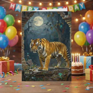 Tiger Themed | Happy Birthday Nephew Card