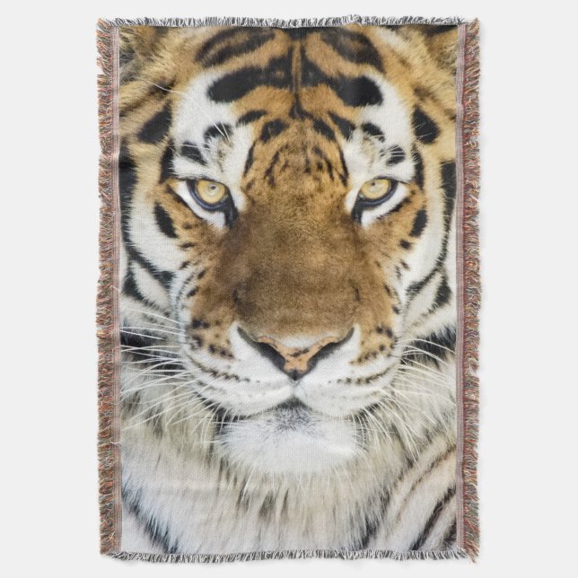 Tiger Throw Blanket (Front Vertical)