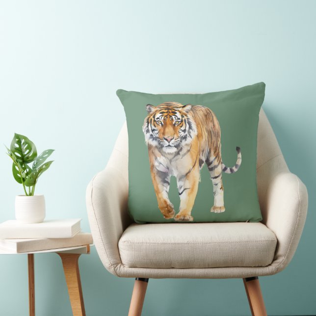 Tiger Throw Pillow (Chair)