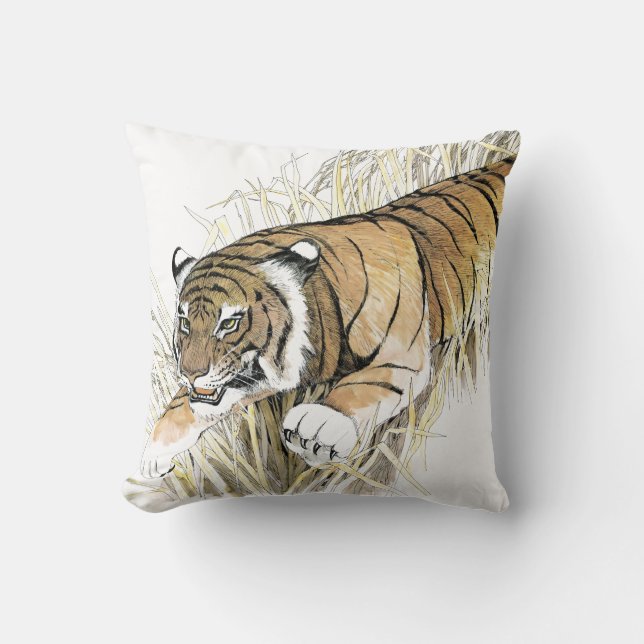 Tiger Throw Pillow (Front)