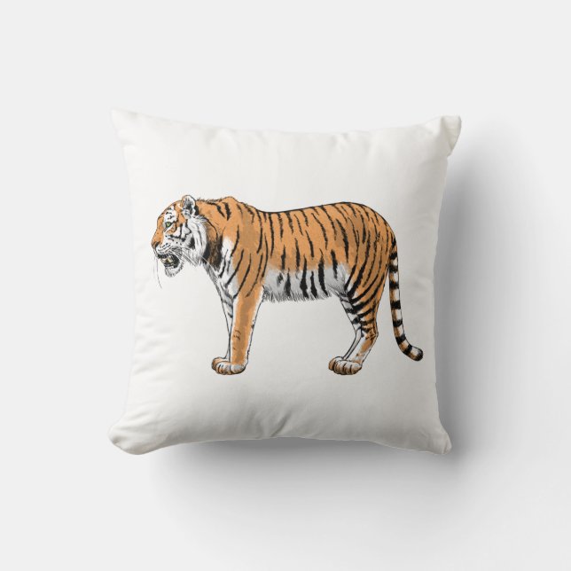 Tiger Throw Pillow (Front)