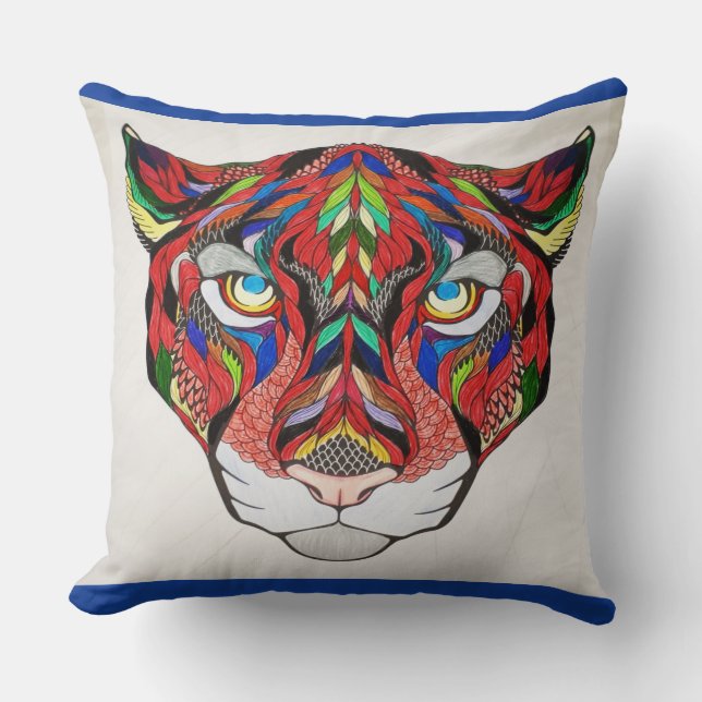 Tiger Throw Pillow (Front)