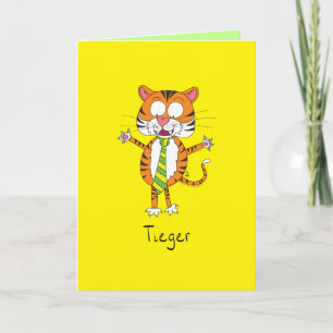 Tiger Tie Cute Funny Card