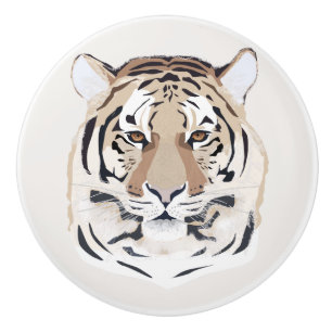 Tiger, tiger face, symbol of 2022 ceramic knob