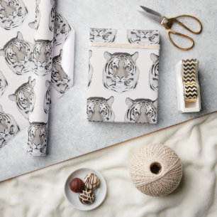 Tiger, tiger face, symbol of 2022 mug wrapping paper