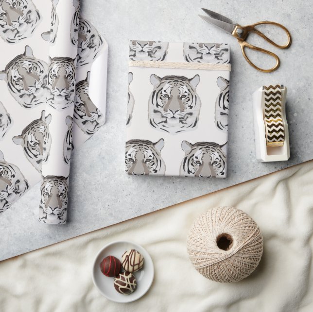 Tiger, tiger face, symbol of 2022 mug wrapping paper (Crafts)