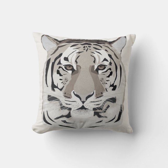 Tiger, tiger face, symbol of 2022  throw pillow (Front)