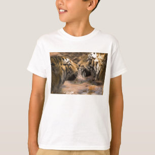 Tiger Tigers Cat Animal Stripes Pattern Paw Prints T-Shirt