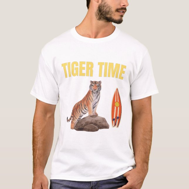Tiger Time – Bold Wildlife-Inspired Design T-Shirt (Front)
