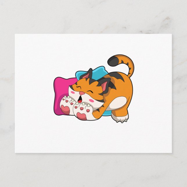 Tiger tired postcard (Front)