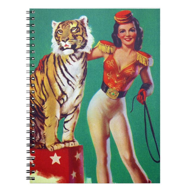Tiger Trainer Pin-Up Girl Notebook (Front)