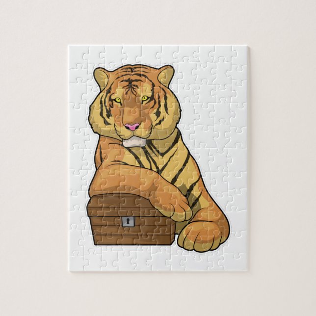 Tiger Treasure chest Jigsaw Puzzle (Vertical)