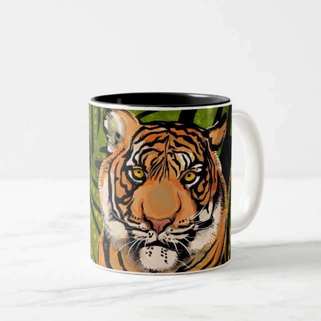 Tiger  Two-Tone coffee mug (Front Right)