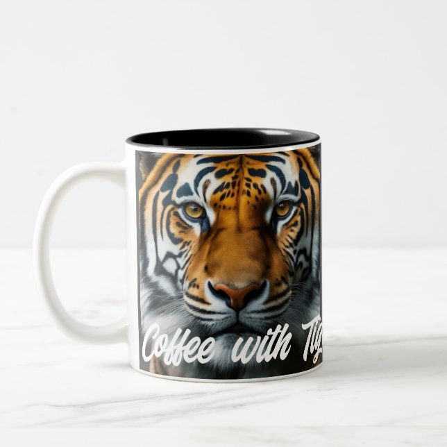 Tiger Two-Tone Coffee Mug (Left)