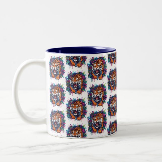 Tiger Two-Tone Coffee Mug (Left)