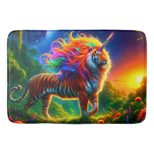 Tiger Unicorn Bath Mat