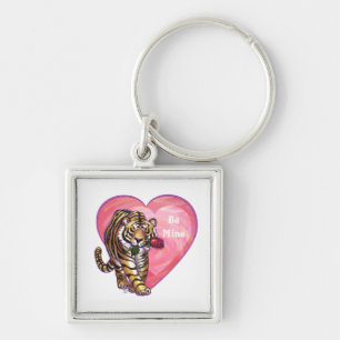 Tiger Valentine's Day Keychain