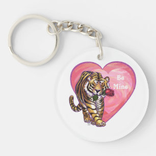Tiger Valentine's Day Keychain