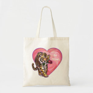 Tiger Valentine's Day Tote Bag