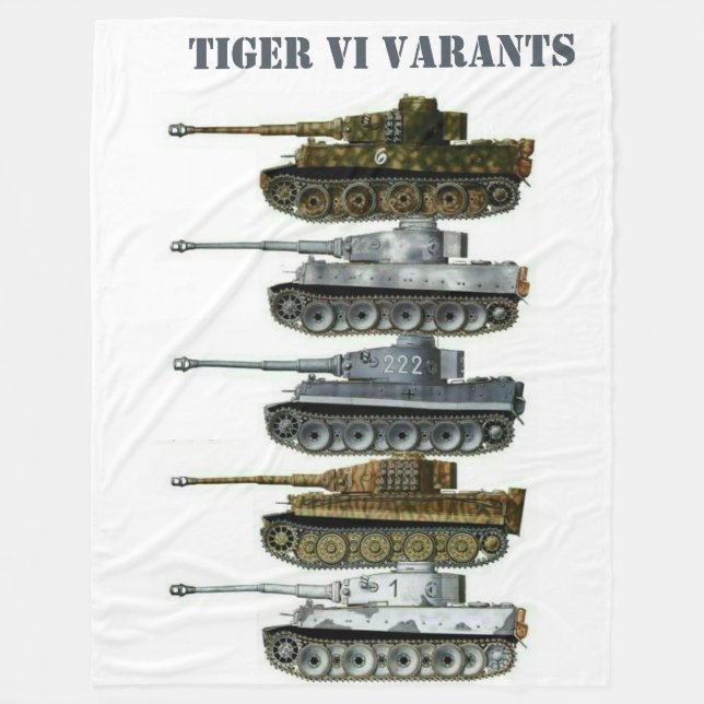 TIGER VI VARIANTS FLEECE BLANKET (Front)
