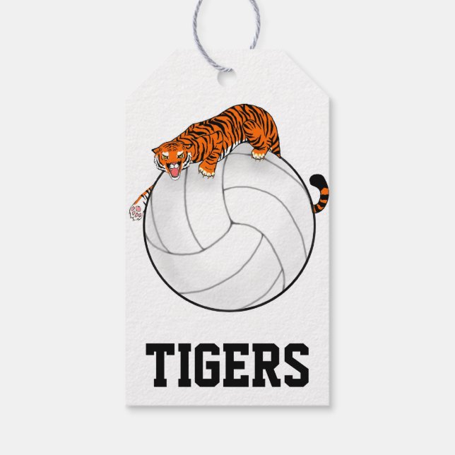 Tiger Volleyball gift tags (Back)