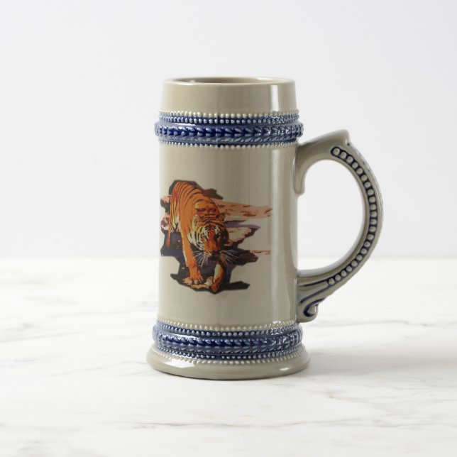 Tiger Walking Beer Stein (Right)