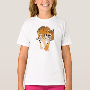 Tiger Walking Digital Painting Shirts
