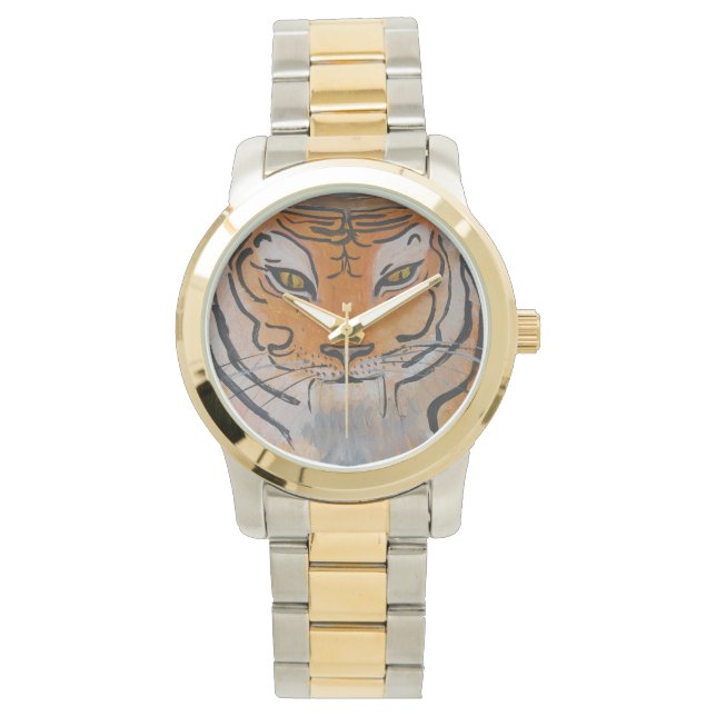 TIGER WATCH DESIGN BY PAULA REILLY. (Front)
