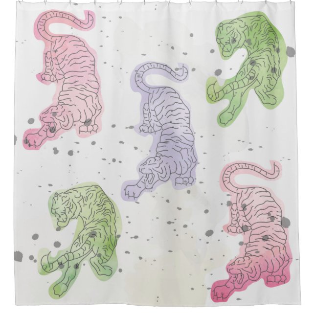Tiger watercolor pattern (Front)