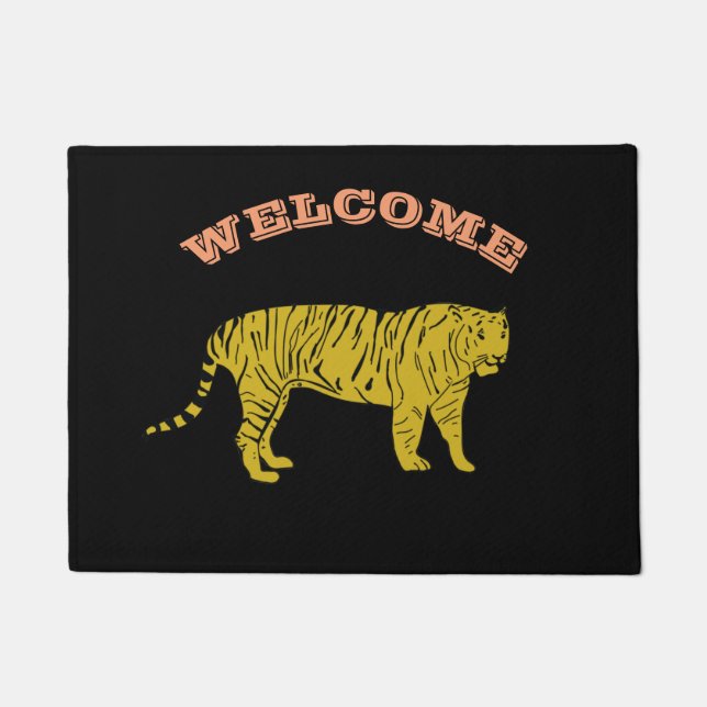 Tiger Welcome Custom  Doormat (Front)