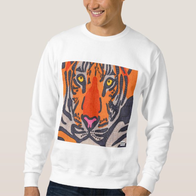 Tiger (white) - Men's Sweatshirt (Front)