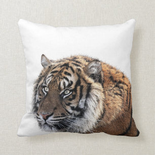 Tiger wild african jungle animal photo throw pillow